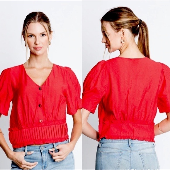 Puff sleeve blouse By Milk & Honey New - Picture 4 of 12